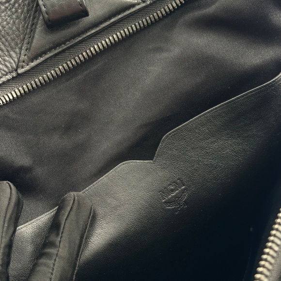 MCM Leather Backpack with Python Print Front Panel - Picture 10 of 16